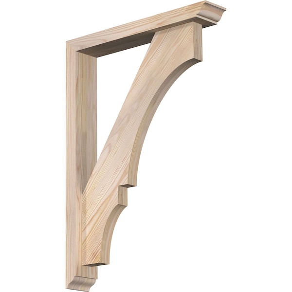 Ekena Millwork Balboa Traditional Smooth Bracket w/ Offset Brace, Douglas Fir, 3 1/2"W x 20"D x 28"H BKT0402X20X28BOA01SDF - main